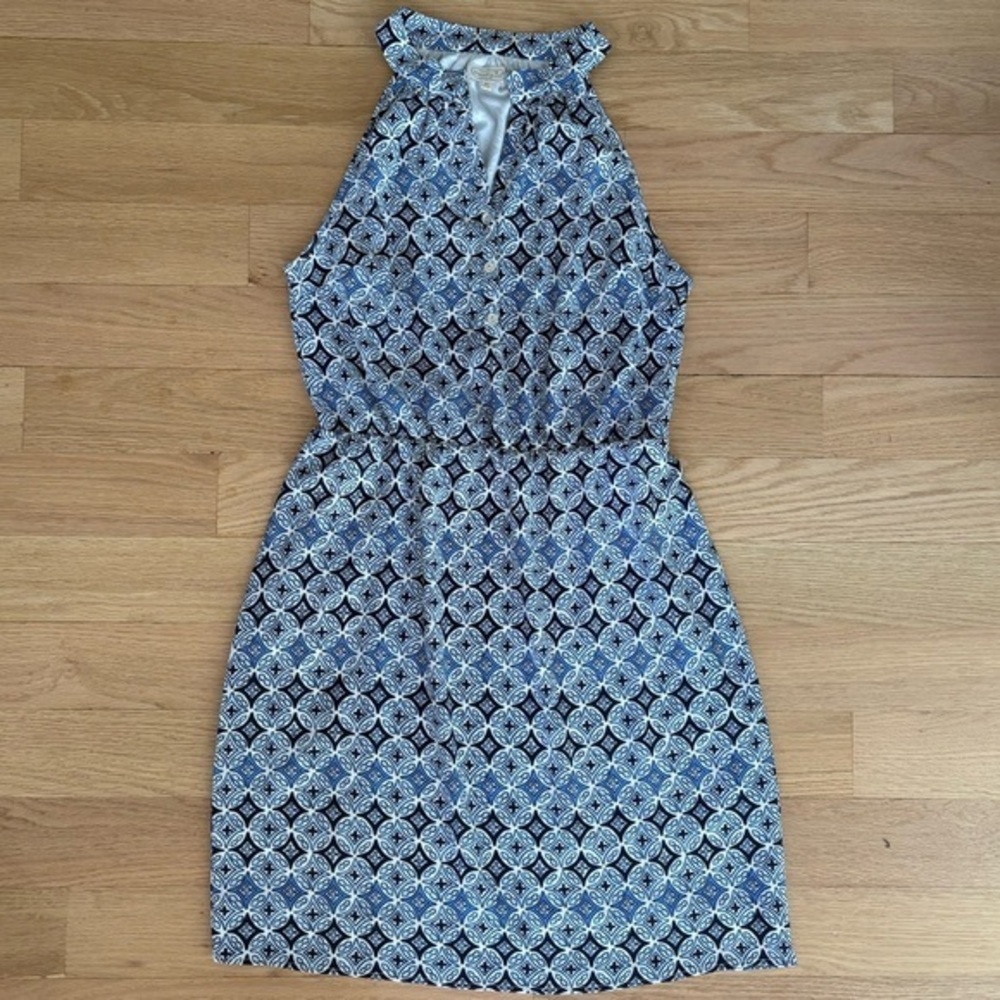 Mudpie Blue Geometric Teagan Dress | M